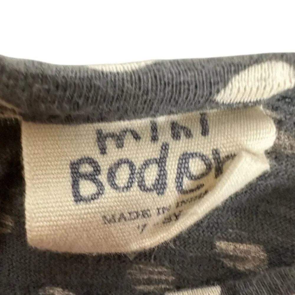 Mini Boden Girls Gray Polka Dot Dress Size 7-8 Years